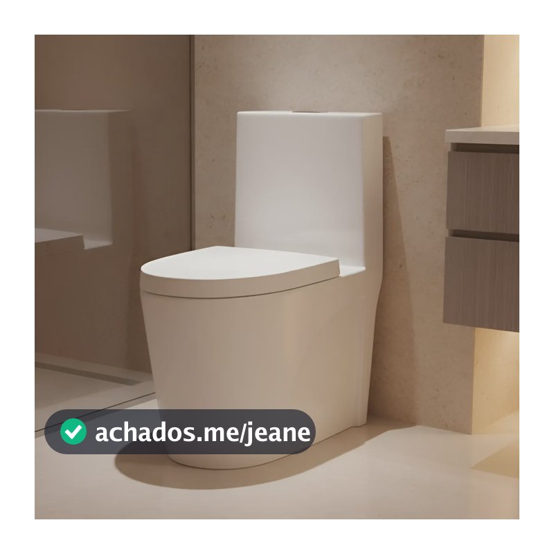 Vaso Sanitário Monobloco Privada Bacia Caixa Acoplada Grande Branco Brilhante
