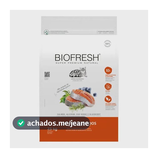 Ração Biofresh Super Premium Gato Castrado Salmão 7,5kg