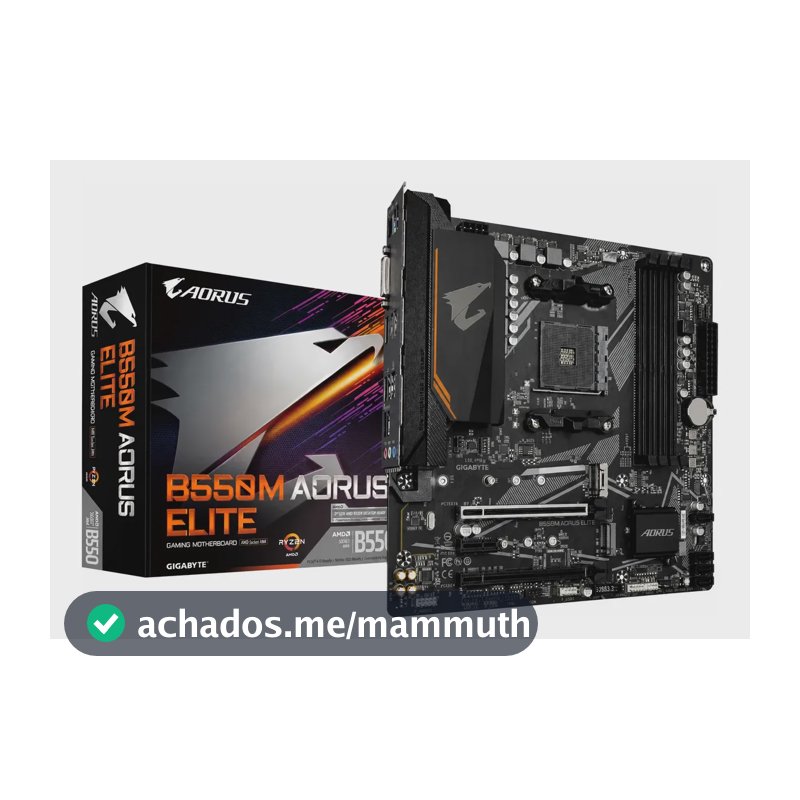 Placa Mãe Gigabyte B550m Aorus Elite, Ddr4, Amd Am4 Preto