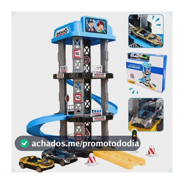 Pista De Carrinhos Brinquedo Infantil Menino Estacionamento Azul