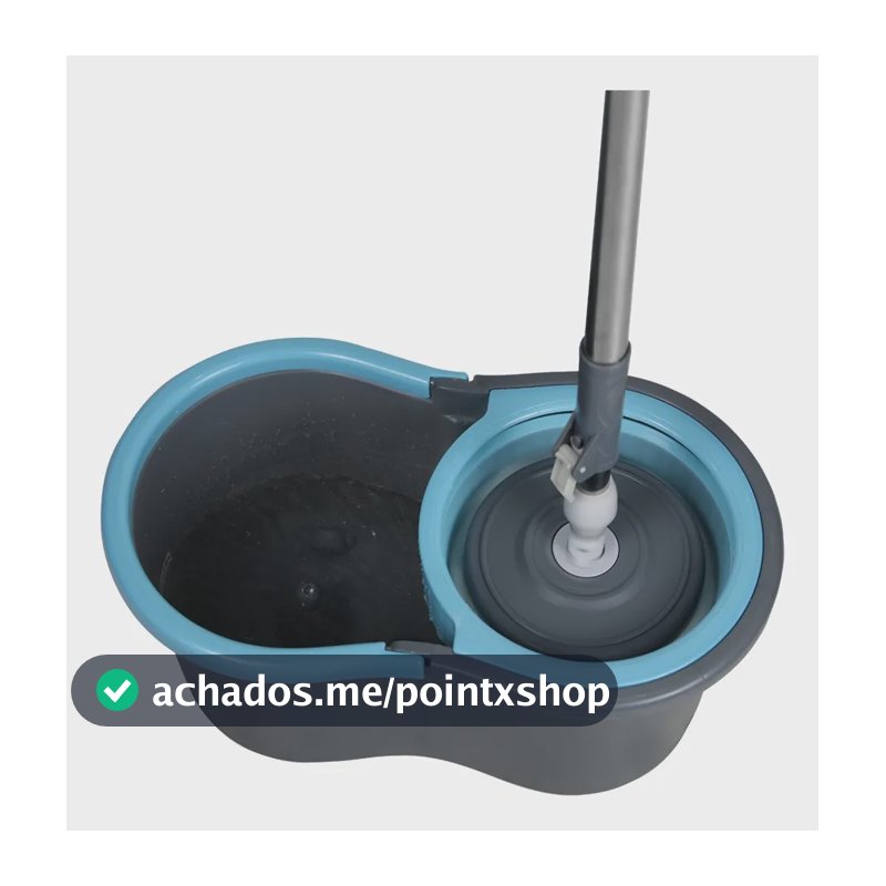 Mop Giratório Nobre Inox 1,1m Balde Centrifugador 13L Profis