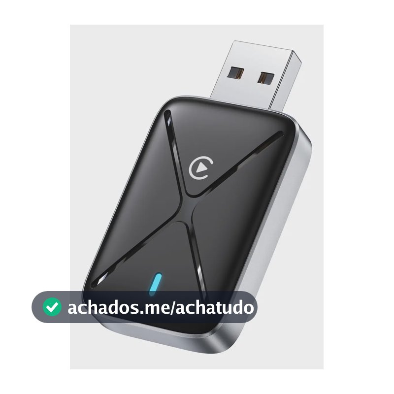 Adaptador CarPlay Sem Fio para iPhone, Conversor USB para Carro com iOS