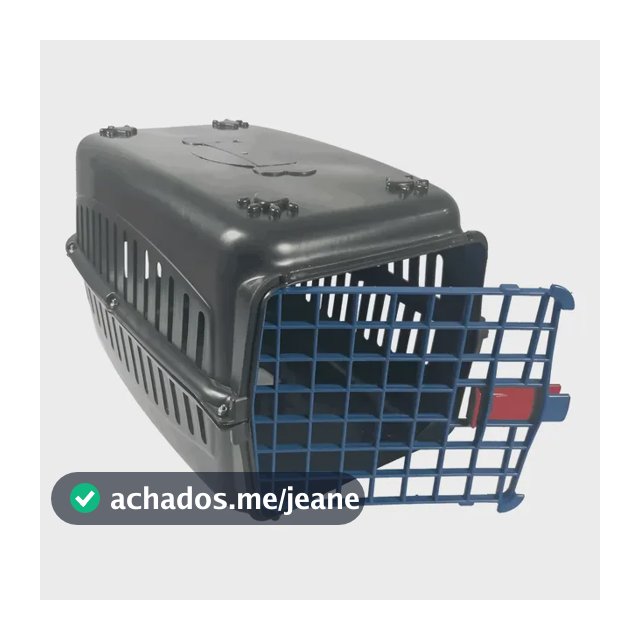Caixa De Transporte Preta Com Porta Colorida N° 2