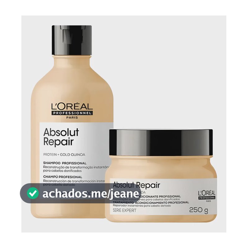 Kit Shampoo E Máscara Loreal Absolut Repair Home Care