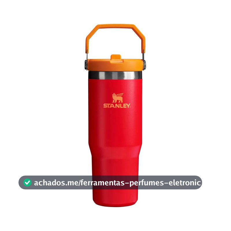 Garrafa Térmica Stanley Tumbler Flip Straw Chili 887ml