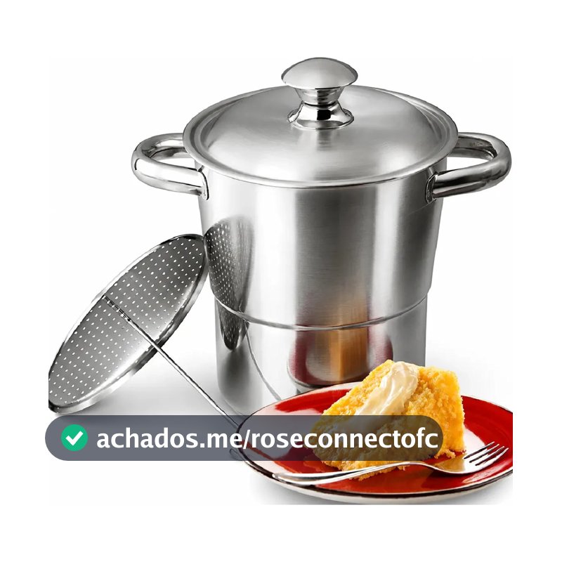 Cuscuzeira de Indução Inox TOPHUS 2,5 L para Fogão a Gás e Elétrico