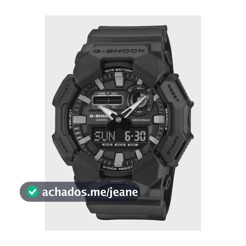 Relógio Casio Analógico Digital G-shock Ga-010-1a1dr | Black Preto