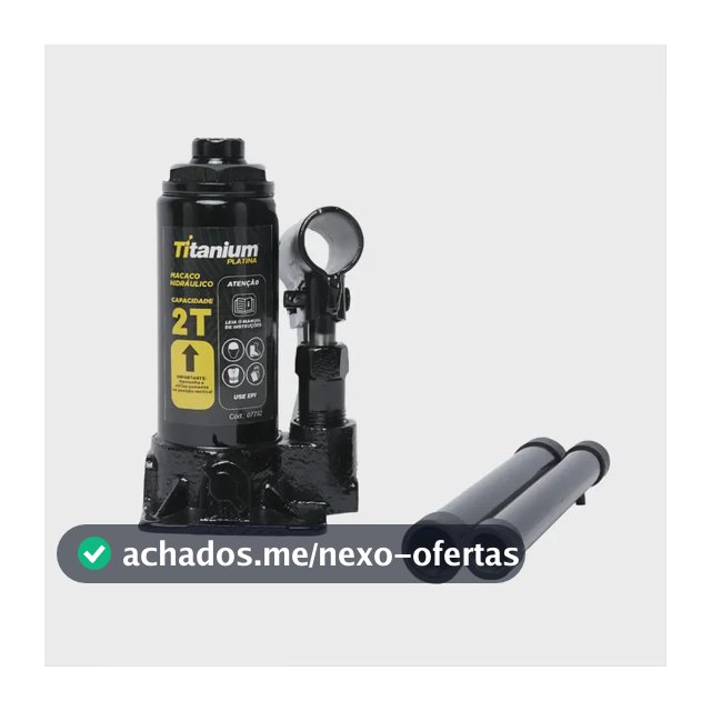 Macaco Hidraulico Portátil Tipo Garrafa 02 Toneladas - Titanium Platina