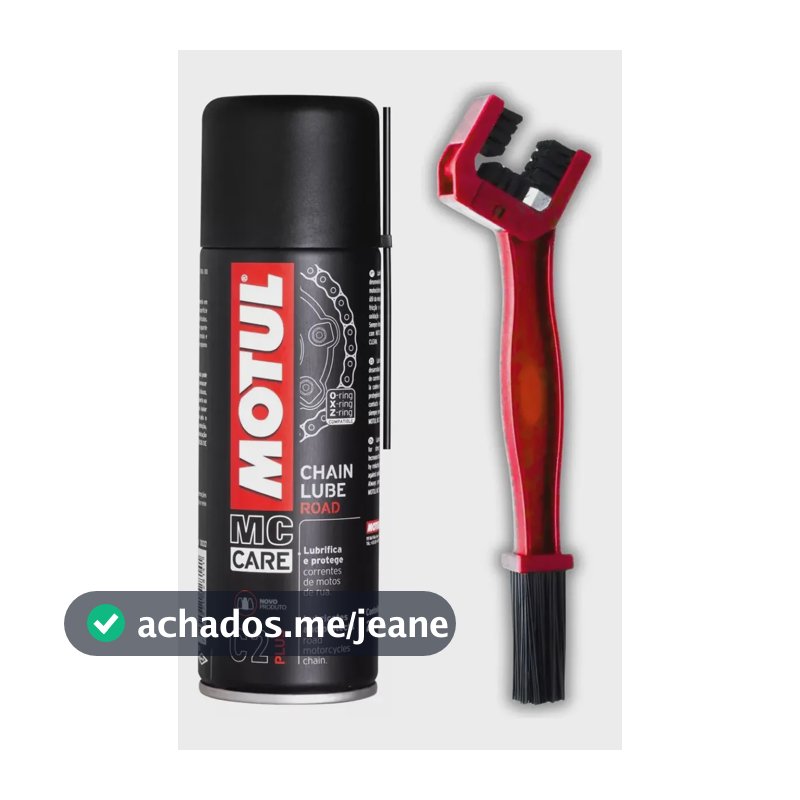 Kit Lubrificante Corrente Motul C2 Plus Chain Lube + Escova