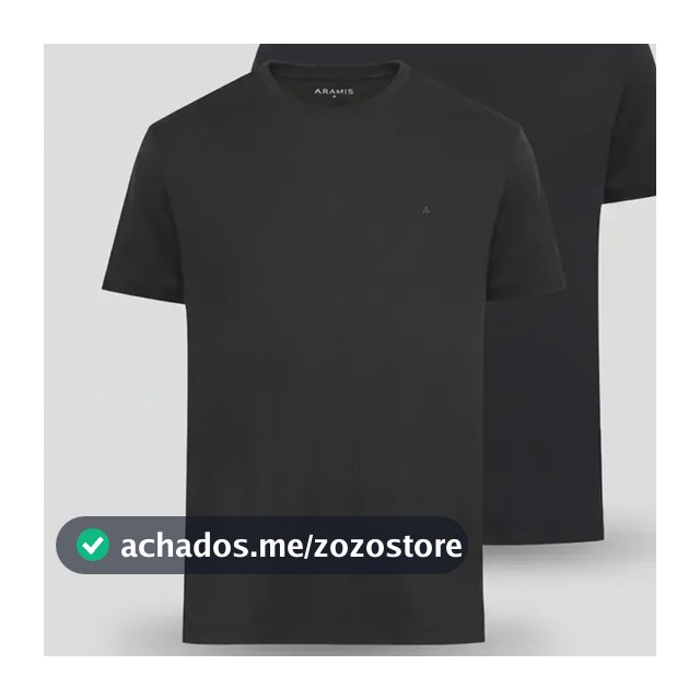 Kit 2 Camisetas Aramis Básicas Pretas