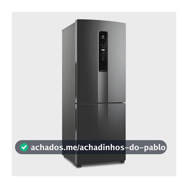 Geladeira Electrolux Frost Free Inverter 490L com AutoSense Inverse Black Inox Look (IB7B)