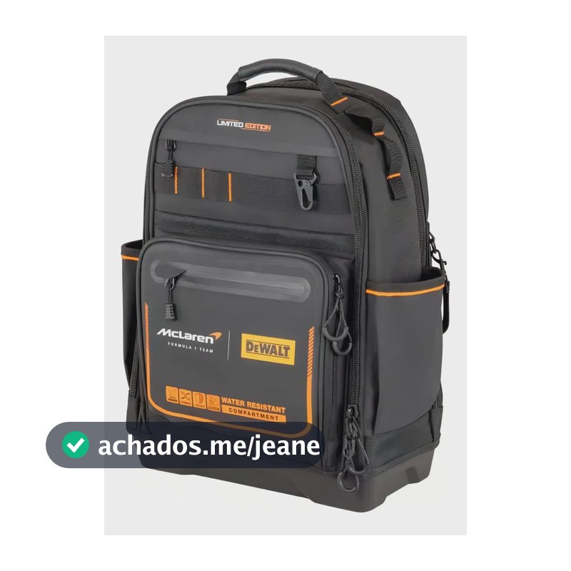 Mochila Para Ferramentas DEWALT x McLAREN DWST60122 Com 43 Bolsos