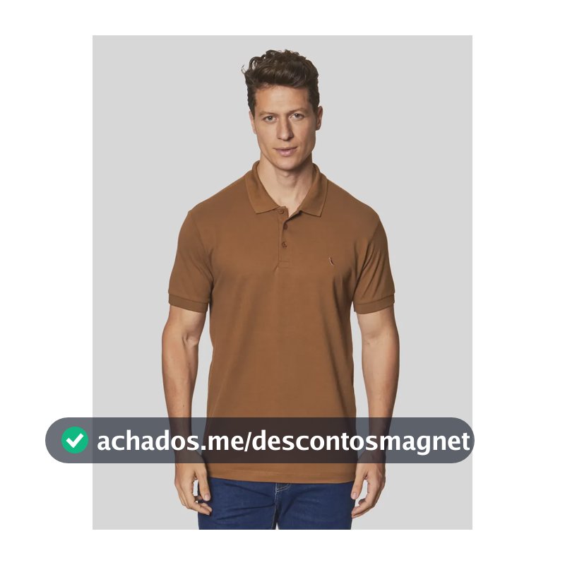 Polo Masculina Reserva Regular New Basic Caramelo Liso Gg