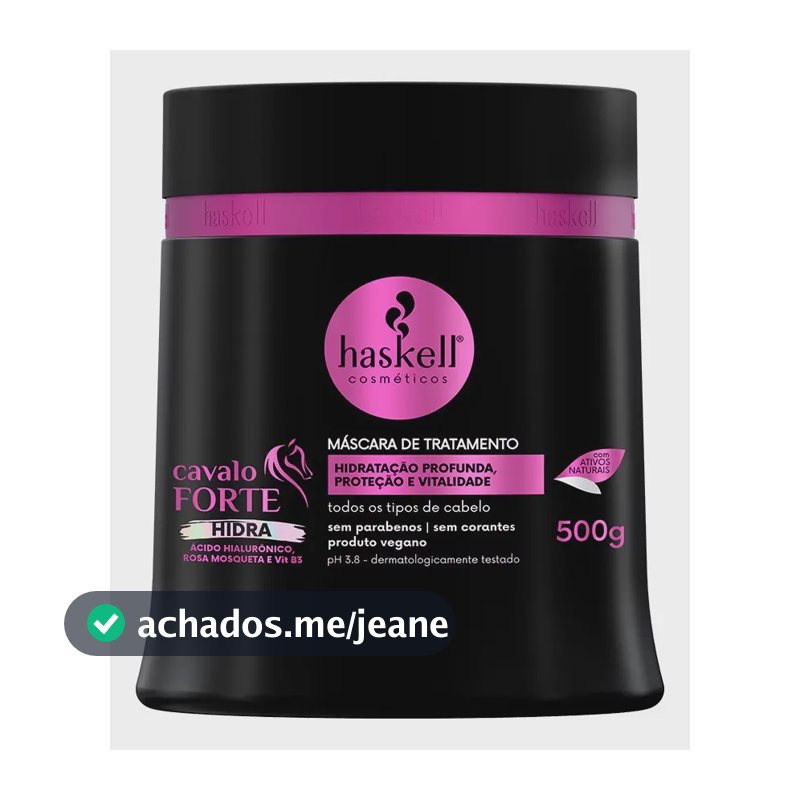 Máscara De Tratamento Cavalo Forte Hidra Haskell 500g Vegan