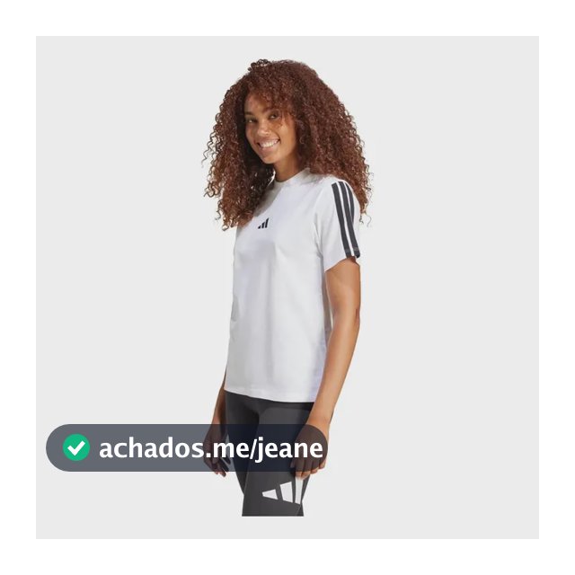 Camiseta Algodão Essentials Três Listras adidas