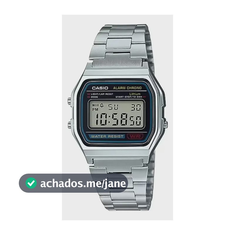 Relógio Casio Digital Vintage Prata Unissex Original Barato Prata