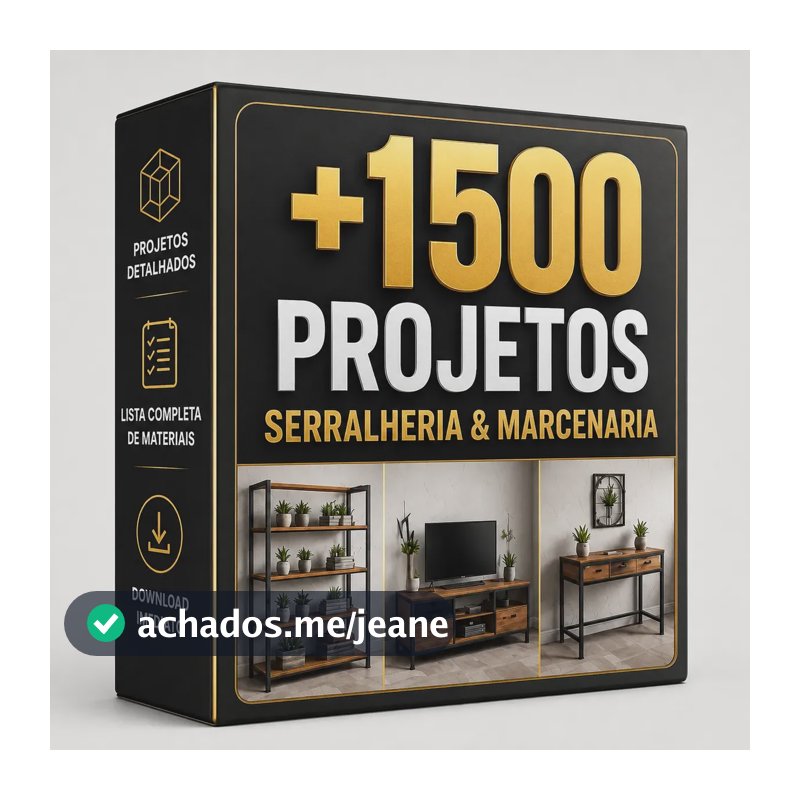 +1500 Projetos Móveis Serralheria Metalon Idéias Marcenaria 1.500 Vendidos