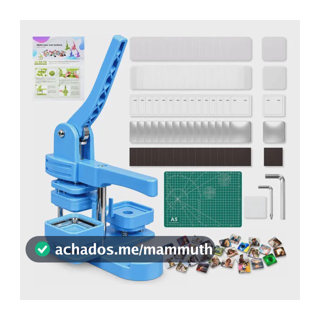 Máquina De Botton Quadrados Kit 100 Ímãs De Geladeira 5x5cm