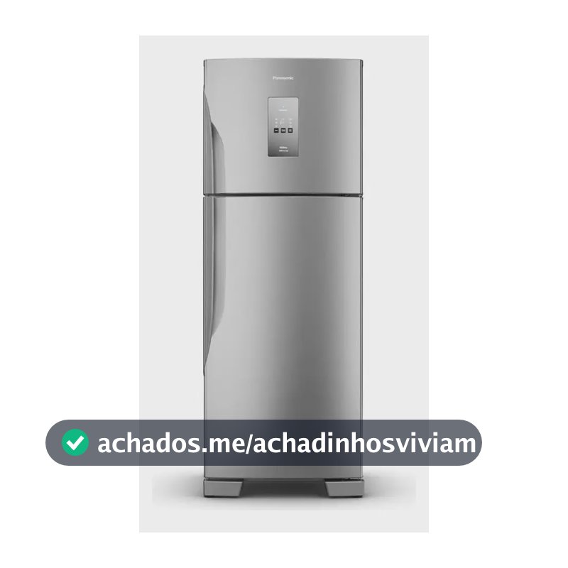 Geladeira Nr-bt71pv4xb Duplex Frost Free 483l Panasonic Aço Escovado