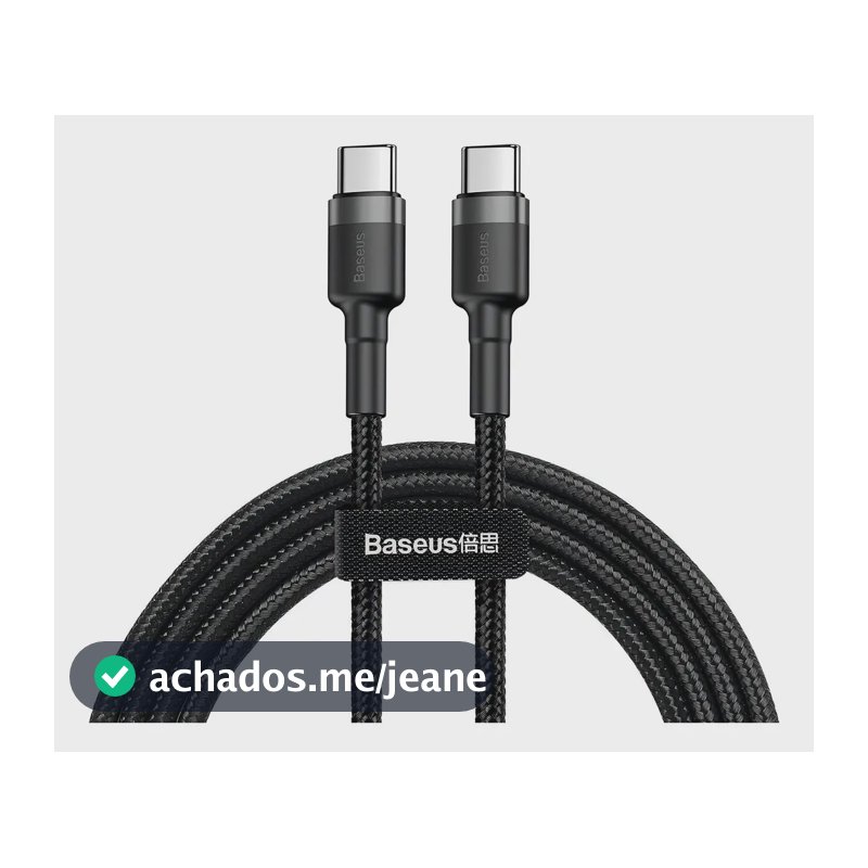 Cabo Turbo Duplo Tipo- C Baseus Cafule 60w 20v 3a 2m