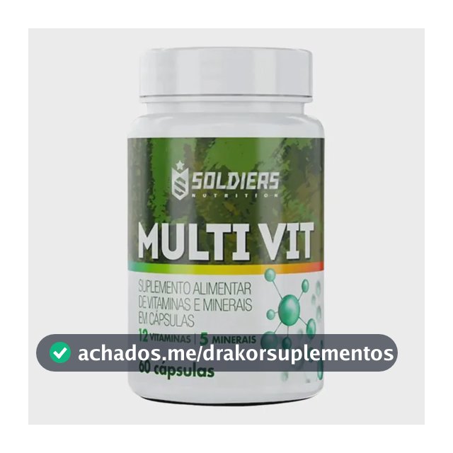 Multivitamínico 60 Caps - 5 Minerais - 13 Vitaminas - Soldiers