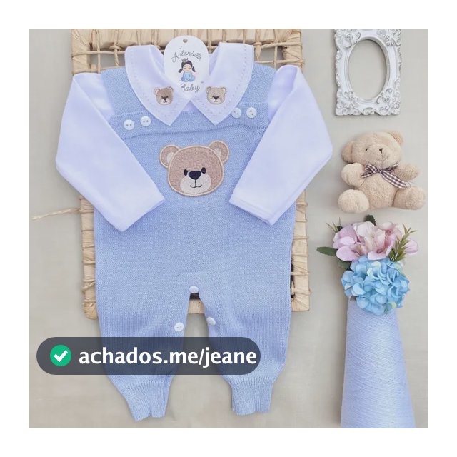 Conjunto Saída Maternidade Tricô Bebê Urso