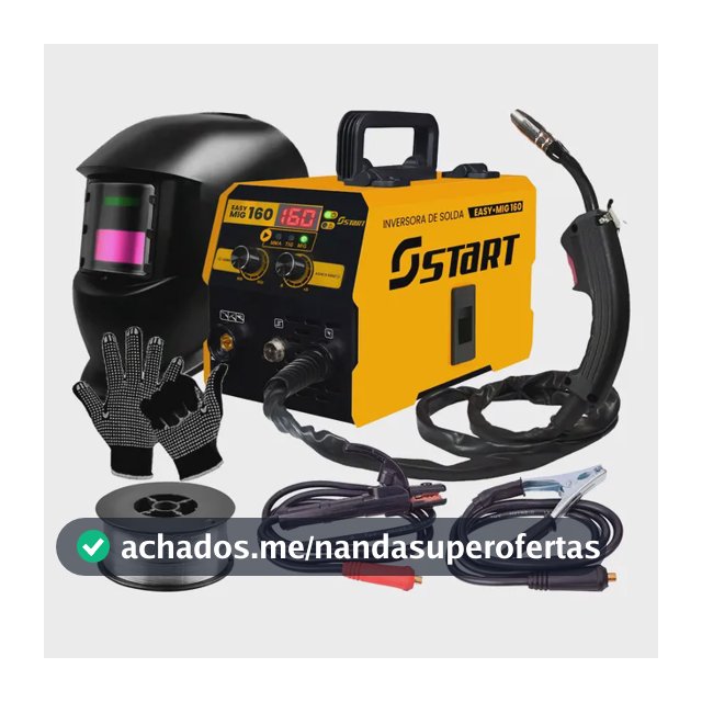 Maquina Inversora Solda Mig 160a 3 Em 1 Tig Lift Acessórios Amarelo 220v