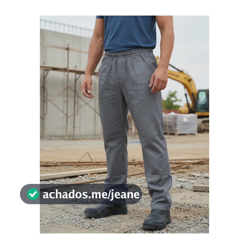Calça Brim Para Trabalho Pesado Obra Construção Civil Epi