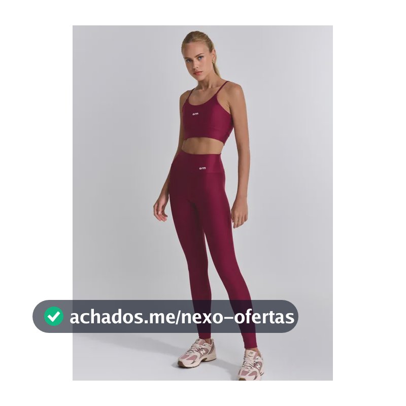 Conjunto Feminino Fitness Zero Transparência Top E Legging Cereja Liso M