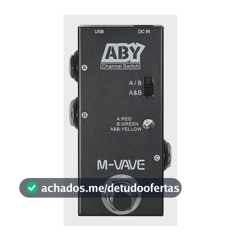 Pedal De Guitarra M-vave Aby Seletor Canais E Modos A/b/a&b Preto