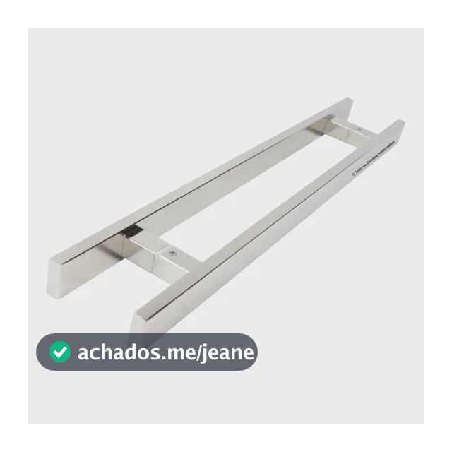 Puxador Inox 100cm Retangular Polido Star Puxadores