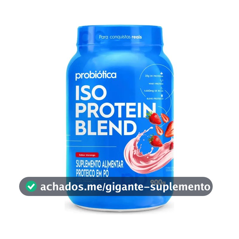 Whey protein Probiótica Iso Blend em pó sabor Morango x 900g