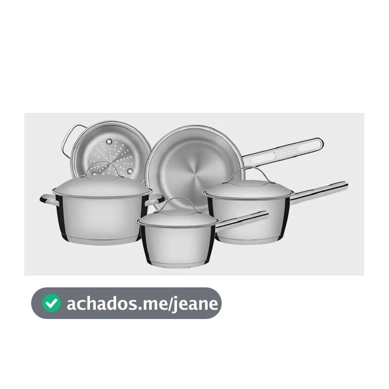 Jogo de Panelas Tramontina Allegra em Aço Inox com Fundo Triplo 5 Peças