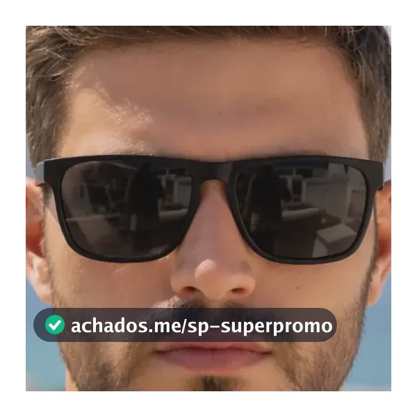 Óculos De Sol Masculino Quadrado Acetato Uv400 Original