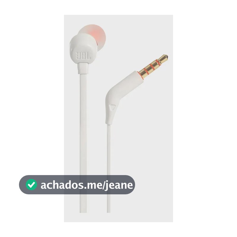Fone De Ouvido Intra-auricular Com Fio Tune 110 Branco JBL