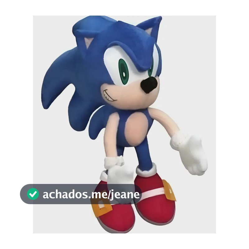 Boneco Pelúcia Sonic 50cm Grande Envio Imediato Infantil Top Azul