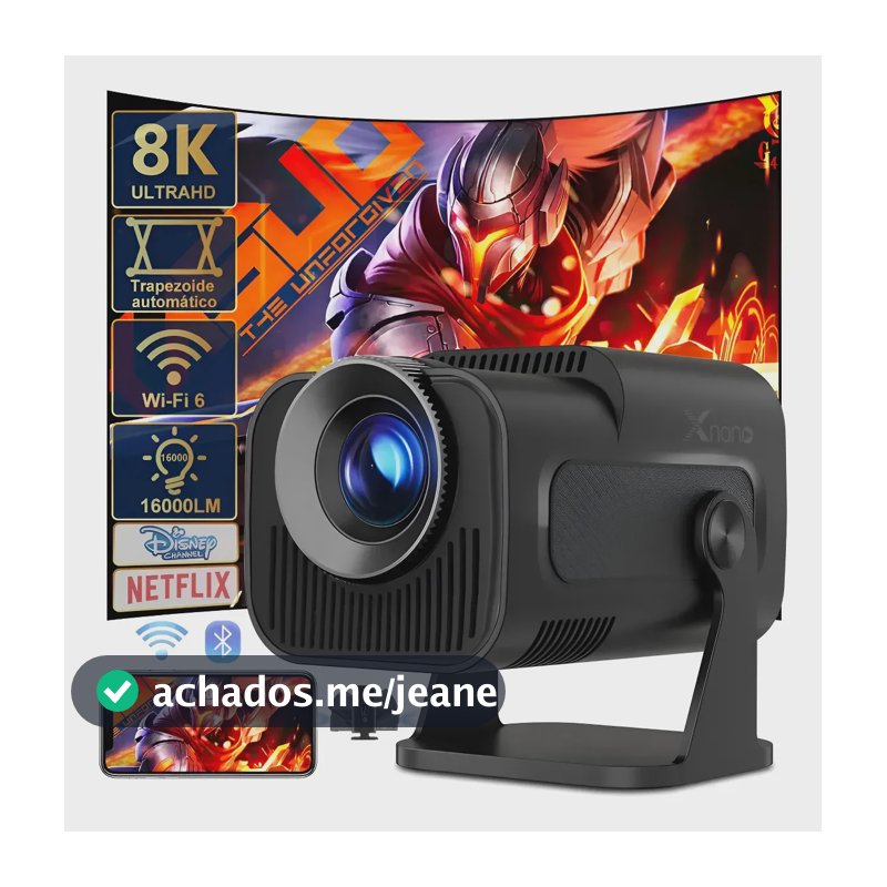 Projetor Profissional 8k Wifi Android 11bt 16000lm Full Hd Preto