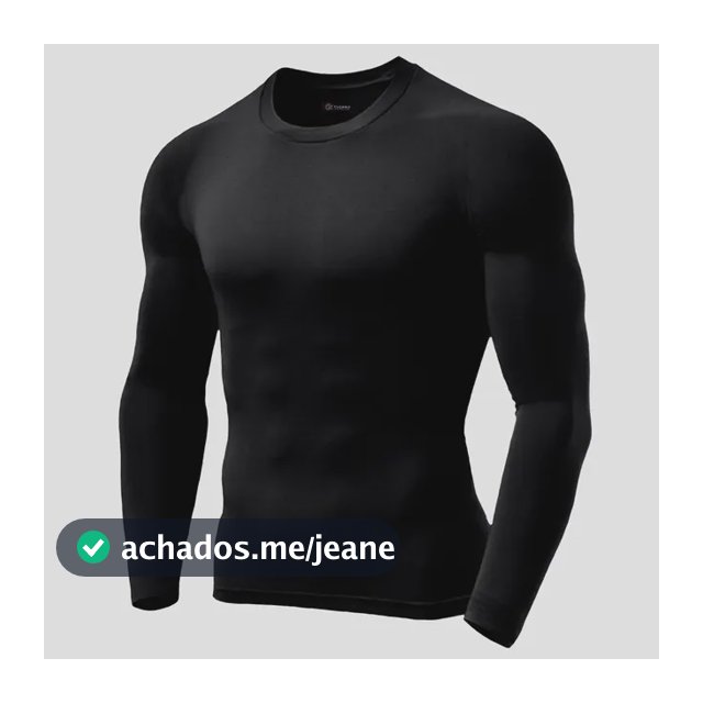 Camiseta Térmica Segunda Pele Proteção Uv 50+ Thermo Premium Preto Gg