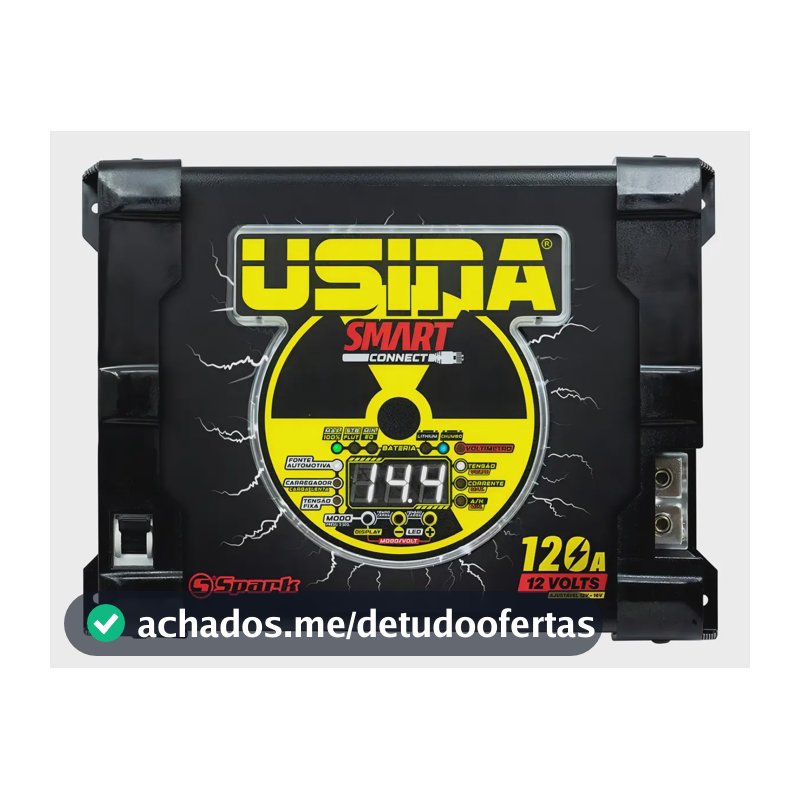 Fonte Carregador Usina Smart Connect 120a Sem Central Cor Preto