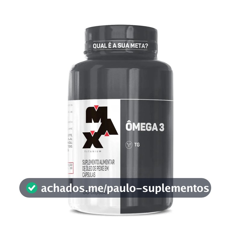 Ômega 3 Max Titanium 90 Cápsulas Suplemento EPA DHA Sem Sabor