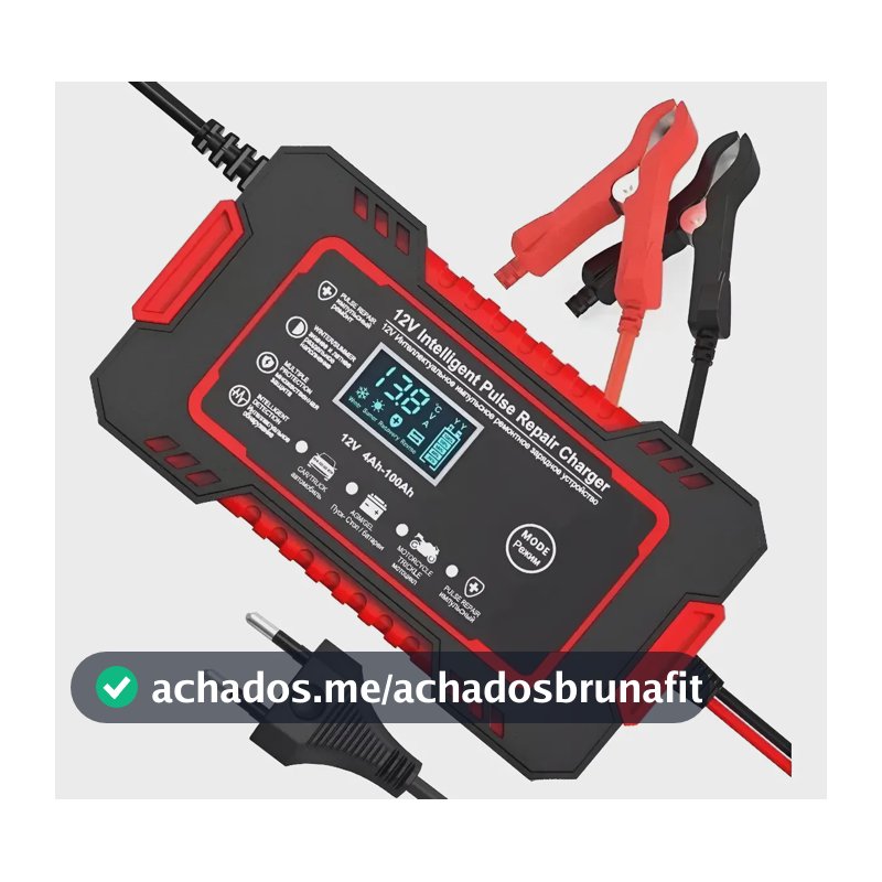 Carregador Bateria 12v Até 100 Amperes Carro Moto Caminhão