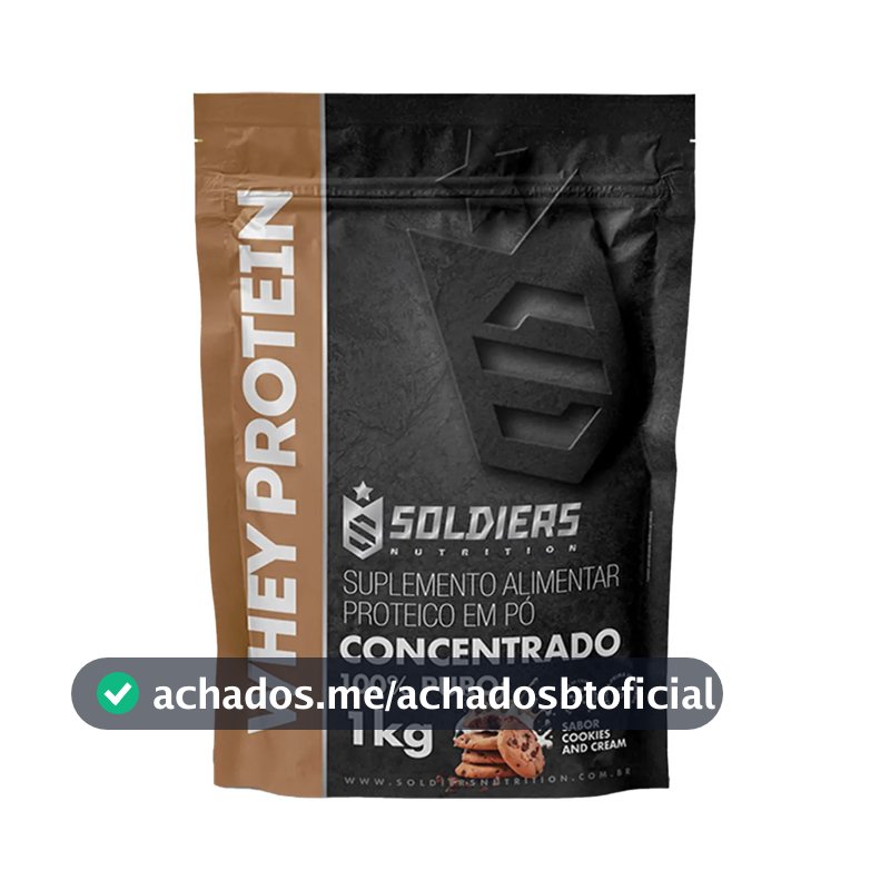 Whey Protein Concentrado 1kg Cookies Soldiers Nutrition