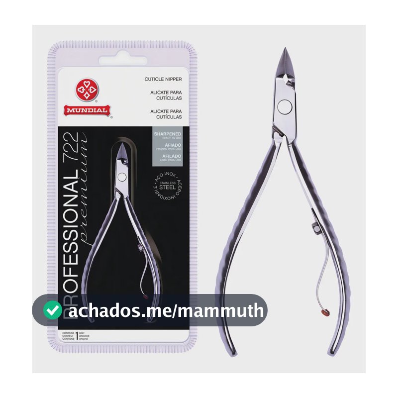Alicate De Cutícula Professional 722 Mundial Premium Inox