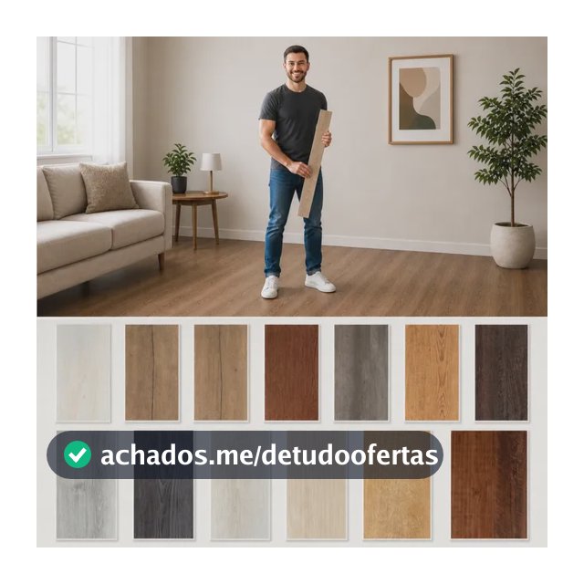 Piso Vinilico Auto Adesivo 1m² Amadeirado Marrom Premium Top