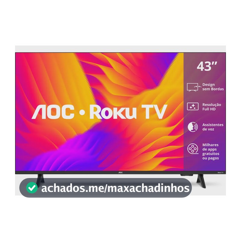 Smart Tv 43 Aoc Led Roku Full Hd Wi-fi 60hz Hdmi Usb 43s5155/78g