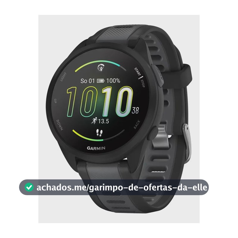 Garmin Forerunner 165 Smartwatch, Tela Amoled 43mm + Nf Preto