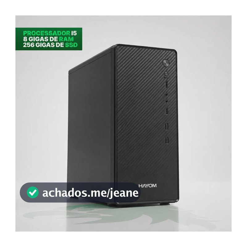 Computador Intel Core i5 3470 8GB RAM SSD 256GB Windows 10 Frequência Máxima 3.60GHz Pholex