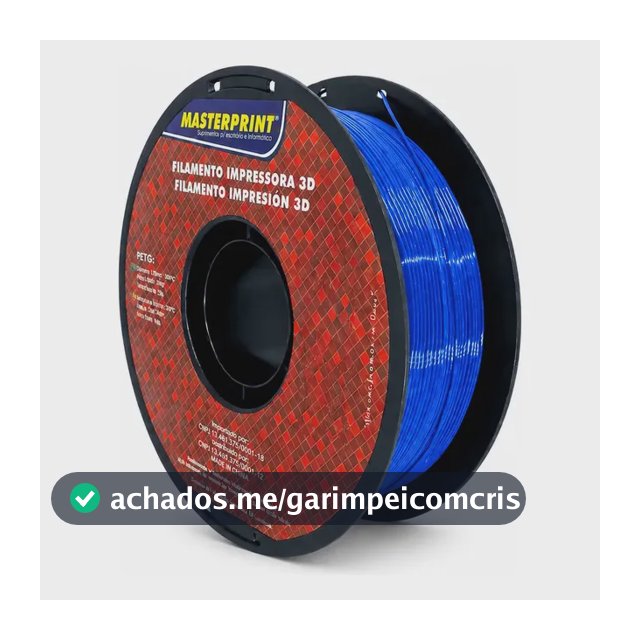 Masterprint Petg Filamento De Impressora 3d 1,75mm 1kg Azul