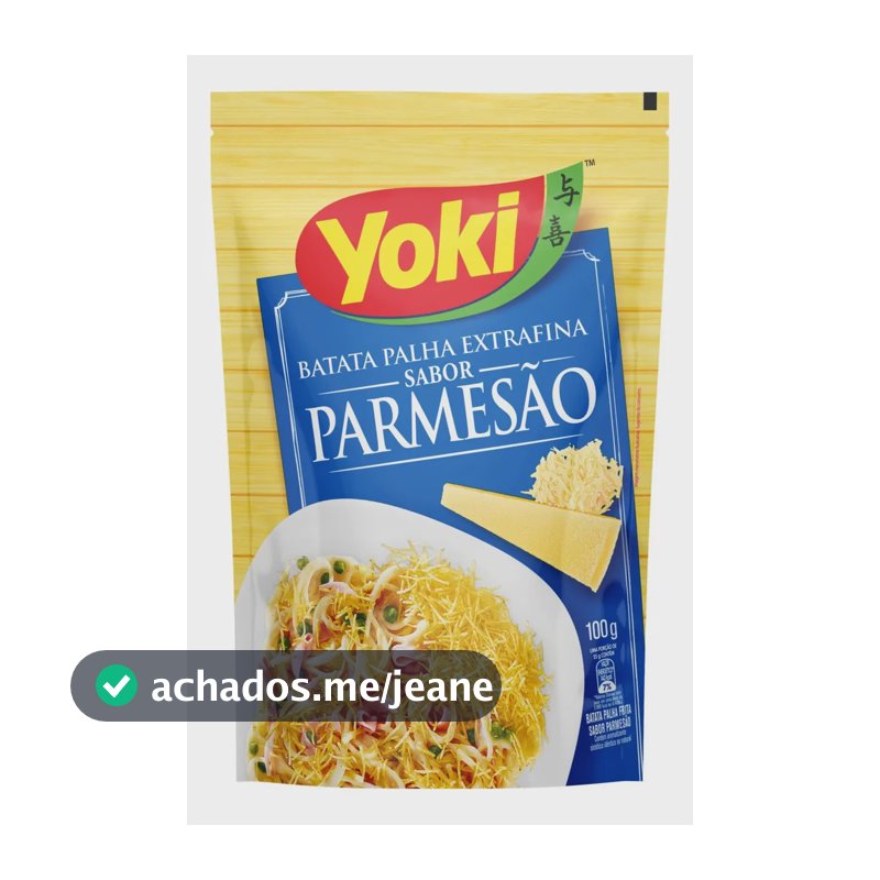 Batata Palha Extrafina Parmesão Sachê 100g Yoki