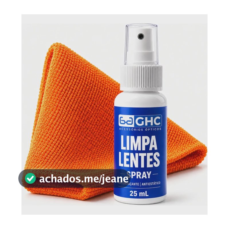 Kit 1 Produto Limpa Lente + 1 Flanela Mágica Óculos Grau Sol